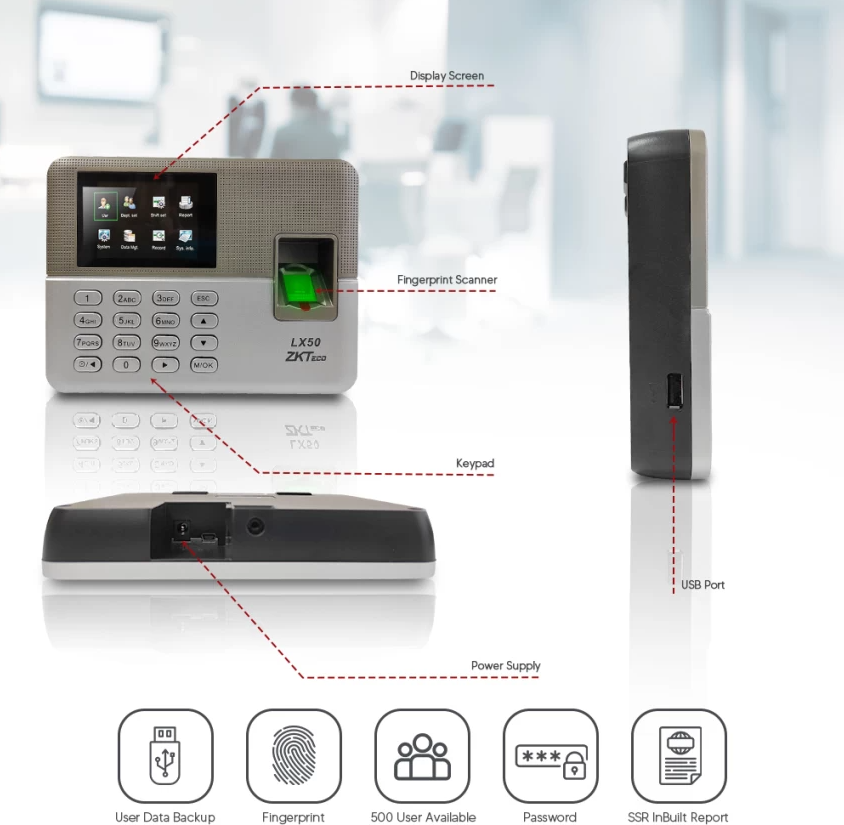 LX50 Fingerprint and RFID Time-Keeping Devices