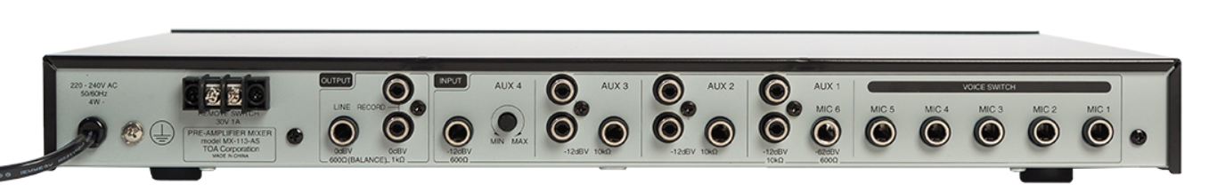 TOA MX-113-AS PRE-AMPLIFIER MIXER