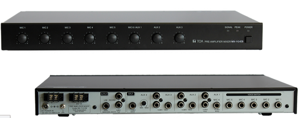 TOA MX-113-AS PRE-AMPLIFIER MIXER