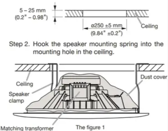TOA PC-668R CEILING MOUNT SPEAKER